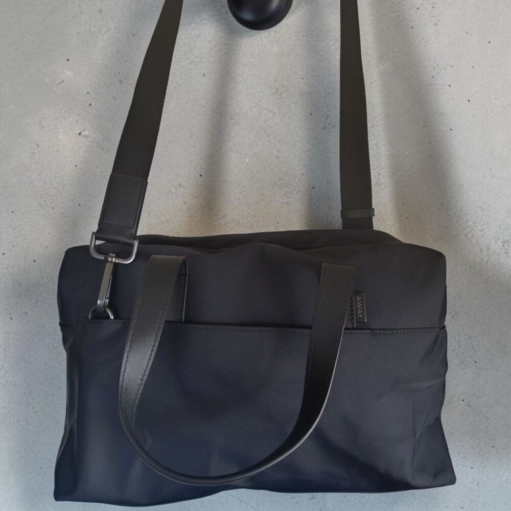 Away The Everywhere Carry On Bag in JET BLACK Travel Overnight Weekender